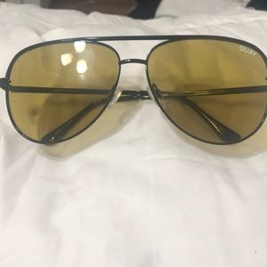 Quay x Desi olive green sunglasses